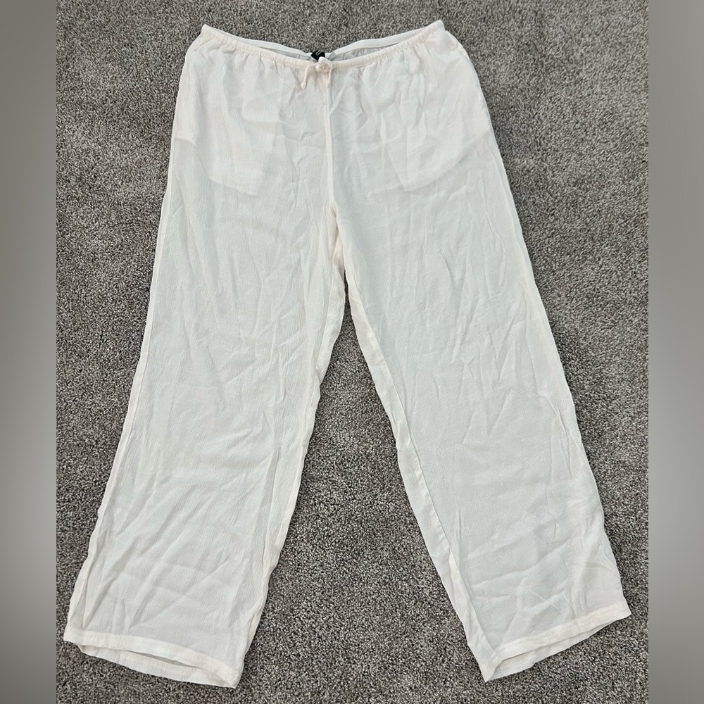 H&M Divided Cream Wide Leg Pants | Pull-On | XL | NWOT